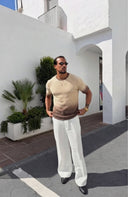 Gradient Knit Short-Sleeve T-Shirt