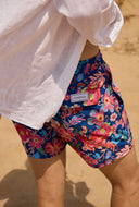 Riviera Floral Swim Shorts – Navy Tropical Print