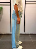 Light Wash Relaxed Fit Wide Leg Jeans
