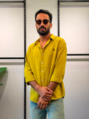 Ralph Lauren Premium Linen Shirt – Mustard Yellow