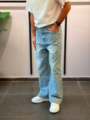 Light Wash Relaxed Fit Wide Leg Jeans