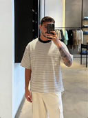 Fine Stripe Oversized T-Shirt