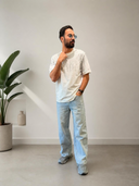 Textured Oversized T-Shirt – White