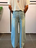 Light Wash Relaxed Fit Wide Leg Jeans