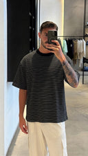 Fine Stripe Oversized T-Shirt