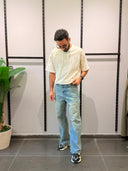 Textured Oversized T-Shirt – Off White