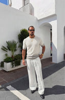 Gradient Knit Short-Sleeve T-Shirt