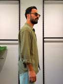 Ralph Lauren Linen Button-Up Shirt – Olive Green